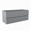 Mondiaz HAY wastafelonderkast - 120x45x50cm - 4 lades - uitsparing links en rechts - softclose - Plata SW1015914