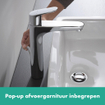 Hansgrohe Focus E2 Mitigeur lavabo highriser incluant ComfortZone 190 avec bonde chrome 0605544