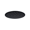 Fortifura Calvi Ensemble de douche pluie encastrable - thermostatique - bras mural - pommeau 25cm - barre curseur - douchette ronde - flexible en métal - Noir mat SW1233181