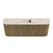 Mondiaz JOYA-DLUX Meuble de toilette 113,2cm - arrondis gauche et droite couleur Dusk - Vasque FAYE position Milieu 1 trou de robinet couleur Nata SW1425953