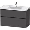 Duravit D-neo Meuble sous vasque 98.4x45.2x62.5cm 2 tiroirs Graphite mat SW640840