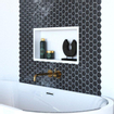 Saniclass Hide Niche de salle de bains 30x60x7cm inox avec bride d'installation Blanc SW641732
