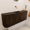 Mondiaz JOYA 113.2cm toiletmeubel - ronding links en rechts kleur Walnut - Wastafel FAYE positie Midden Zonder kraangat kleur Urban. SW1421386