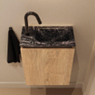 MONDIAZ TURE-DLUX Meuble toilette - 40cm - Washed Oak - EDEN - vasque Lava - position droite - 1 trou de robinet SW1104089
