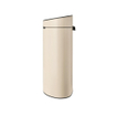 Brabantia Touch Bin Poubelle - 40 litres - seau intérieur en plastique - soft beige SW1117323