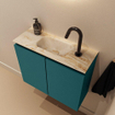 MONDIAZ TURE-DLUX Meuble de toilettes 60 cm Smag. EDEN lavabo Frappe position milieu. Avec 1 trou de robinet. SW1103006