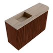 Mondiaz JOYA-DLUX 71.6cm toiletmeubel - ronding rechts kleur Ruby - Wastafel FAYE positie Links Zonder kraangat kleur Saba. SW1425616
