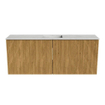 Mondiaz JOYA-DLUX 100cm toiletmeubel - kleur Oak - Wastafel FAYE positie Midden 1 kraangat kleur Opalo. SW1422134