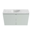 MONDIAZ TURE-DLUX meuble WC 80cm Greey. EDEN lavabo Opalo position milieu. Sans trou de robinet. SW1104306