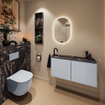 MONDIAZ TURE-DLUX Meuble toilette - 100cm - Clay - EDEN - vasque Lava - position gauche - 1 trou de robinet SW1103732