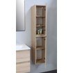 Basic Bella hoge kast - 145x30x30cm - 2 deuren - greeploos - eiken SW398050