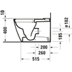 Duravit Viu duoblokpot diepspoel spoelrandloos vario 35x65cm zonder reservoir incl. bevestiging wit SW358271