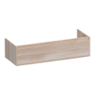 BRAUER Hope wastafelonderkast - 119x30x45.5cm - 1 softclose lade greeploos - 1 sifon uitsparing - massief eiken - lamellen eiken wit SW445535