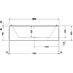 Duravit Starck baignoire duo encastrée acrylique rectangulaire 200x100x46cm blanc 0297580