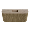 Mondiaz JOYA-DLUX Meuble de toilette 93.2cm - arrondis gauche et droite couleur Dusk - Vasque FAYE position Milieu 1 trou de robinet couleur Arena. SW1425795