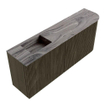Mondiaz JOYA-DLUX Meuble de salle de bains - 101,6 cm - arrondi droit couleur Shadow - Vasque FAYE position Gauche Sans trou de robinet couleur Sombra SW1425229
