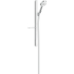 Hansgrohe Raindance Select S Unica E Ensemble de douche 90cm avec douchette Raindance Select S 120 3 jets avec porte-savon et flexible Isiflex B 160cm Blanc/chrome SW157204