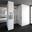 BRAUER Void nisdeur helder glas 100x200 omkeerbaar incl. glascoating mat zwart SW223718