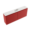 MONDIAZ TURE-DLUX Meuble toilette - 120cm - Fire - EDEN - vasque Ostra - position centrale - 1 trou de robinet SW1104831