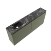 MONDIAZ TURE-DLUX Meuble de toilettes 120cm Army. Lavabo EDEN Lava position gauche. Avec 1 trou de robinet. SW1103671