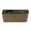 Mondiaz JOYA-DLUX 91.6cm toiletmeubel - ronding rechts kleur Dusk - Wastafel FAYE positie Links Zonder kraangat kleur Lava. SW1423262