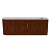 Mondiaz JOYA-DLUX 111.6cm toiletmeubel - ronding links kleur Ruby - Wastafel FAYE positie Rechts 1 kraangat kleur Glace. SW1423596