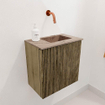 Mondiaz JOYA-DLUX Meuble de toilettes 40 cm - couleur Dusk - Lavabo FAYE position Droite Sans trou de robinet couleur Arena. SW1425725