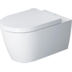 Toilettes suspendu Duravit Starck Me à fond creux sans bride avec HygienGlaze 37x57cm avec fixation dissimulée blanc mat SW358222