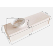 MONDIAZ LUSH Ensemble de meuble salle de bain - 150cm - 2 tiroirs - lavabo BARCO - vasque à gauche - 1 trou de robinet - chêne blanchi SW409575