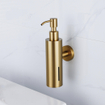 Fortifura Calvi zeepdispenser - wand - rond - Geborsteld Messing PVD (Goud) SW1111569