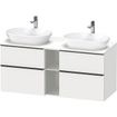 Duravit D-neo Meuble sous vasque 140x55x66.4cm 4 tiroirs Blanc mat SW641366