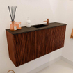 Mondiaz JOYA 90cm toiletmeubel - kleur Ruby - Wastafel FAYE positie Midden 1 kraangat kleur Urban. SW1421894