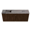Mondiaz JOYA-DLUX 100cm meuble de toilette - couleur Walnut - Vasque FAYE position Gauche 1 trou de robinet couleur Sombra. SW1424735