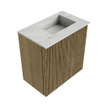 Mondiaz JOYA-DLUX 40cm toiletmeubel - kleur Dusk - Wastafel FAYE positie Rechts Zonder kraangat kleur Opalo. SW1423298