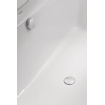 Duravit HappyD 2 baignoire encastrée en matériau de synthèse acrylique rectangulaire avec appui-dos à droite 160x70x46cm sans pieds blanc SW54601