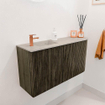 Mondiaz JOYA-DLUX 81.6cm meuble de toilette - arrondi droit couleur Shadow - Vasque FAYE position Gauche 1 trou de robinet couleur Opalo. SW1422947