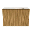 Mondiaz JOYA-DLUX Meuble de toilette 60cm - couleur Oak - Lavabo FAYE position Droite Sans trou de robinet couleur Frappe SW1421912