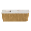 Mondiaz JOYA-DLUX 101.6cm meuble de salle de bains - arrondi droit couleur Oak - Vasque FAYE position Gauche 1 trou de robinet couleur Frappe. SW1421939