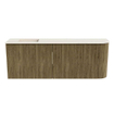 Mondiaz JOYA-DLUX Meuble de salle de bains - 111,6cm - arrondi droit couleur Dusk - Vasque FAYE position Gauche 1 trou de robinet couleur Meli SW1425859