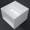 Arcqua Crosstone Lavabo Raf 32x32x25cm solid surface mat blanc SW538267