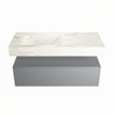MONDIAZ ALAN - DLUX Ensemble meuble de salle de bains - 110cm - sous-meuble - Plata - 1 tiroir - lavabo suspendu - vasque à gauche - 0 trous de robinet - Frappe SW804831