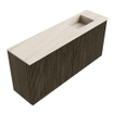 Mondiaz JOYA-DLUX 90cm toiletmeubel - kleur Shadow - Wastafel FAYE positie Rechts 1 kraangat kleur Meli. SW1424882