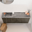Mondiaz JOYA-DLUX 100cm toiletmeubel - kleur Shadow - Wastafel FAYE positie Links 1 kraangat kleur Sombra. SW1425210