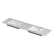 INK Post wastafel - 180x45x1cm - 2 wasbakken - 2 kraangaten - keramiek Statuario glans SW693544