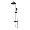 Brauer Black Edition Regendoucheset opbouw - hoofddouche 30cm - glijstang - handdouche rond 3 standen - gladde knoppen - mat zwart SW1164699