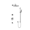 Hotbath Cobber IBS20 Ensemble de douche de tête encastré - bras mural 35 cm - douche de tête ronde 30 cm - douchette barre - barre de douche - chrome SW440623