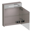 BRAUER Promise Deluxe spiegelkast - 60x70x15cm - met verlichting 1 rechtsdraaiende dubbelzijdige spiegeldeur Timber Greige SW1203691