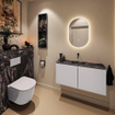 MONDIAZ TURE-DLUX Meuble toilette - 100cm - Cale - EDEN - vasque Lava - position centrale - sans trou de robinet SW1103721