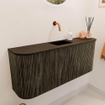 Mondiaz JOYA 103.2cm meuble de salle de bains - arrondis gauche et droite couleur Shadow - Vasque FAYE position Milieu Sans trou de robinet couleur Urban SW1421539