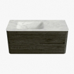 Mondiaz CIRO-DLUX Badkamermeubelset - 110x45x50cm - Solid surface wastafel Opalo - 1 wasbak Links - zonder kraangaten - 2 lades - Shadow SW1532413